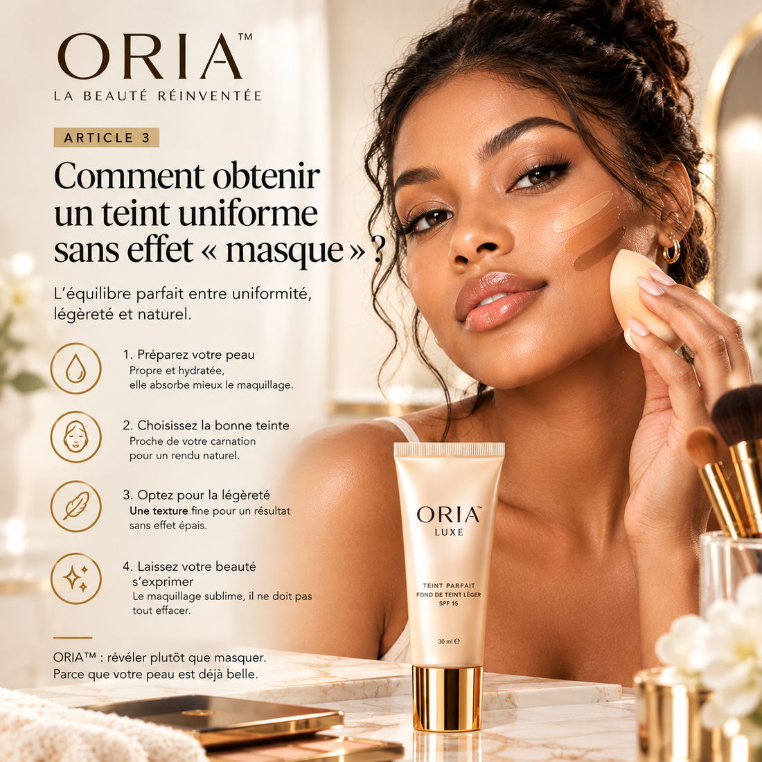 Comment obtenir un teint uniforme sans effet « masque » ?